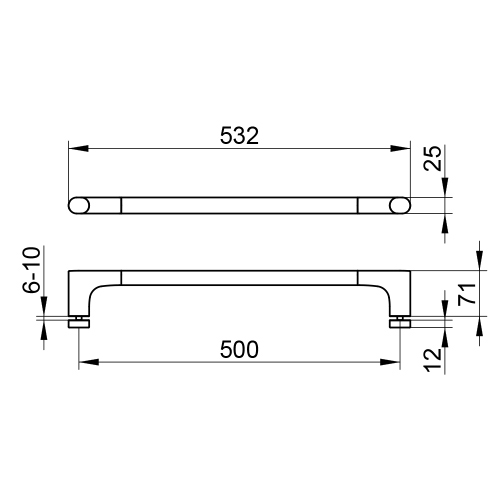 Immagine di Keuco EDITION 400 maniglia per anta doccia, con contropiastre, finitura cromo 11508010501