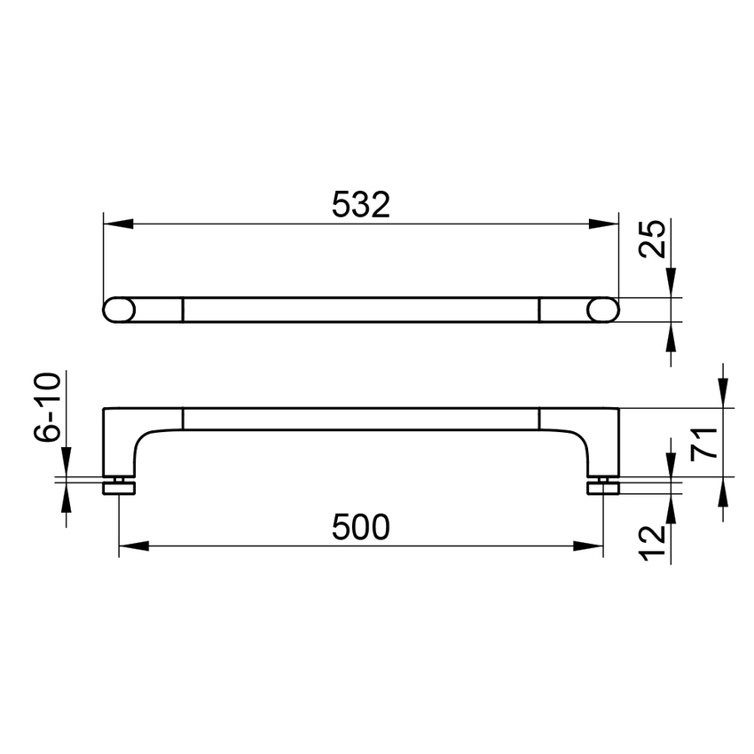 Immagine di Keuco EDITION 400 maniglia per anta doccia, con contropiastre, finitura cromo 11508010501