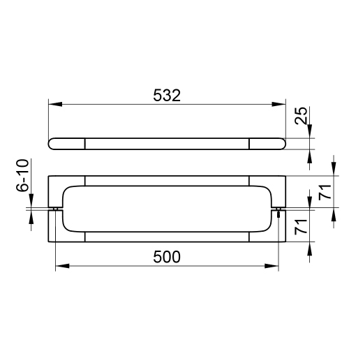 Immagine di Keuco EDITION 400 maniglia doppia per anta doccia, finitura cromo 11508010503