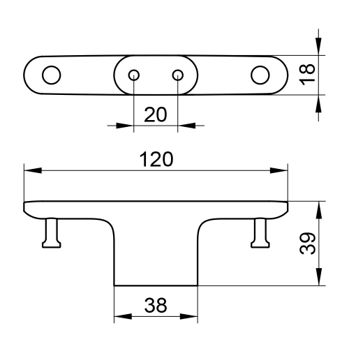 Immagine di Keuco EDITION 400 appendiabiti doppio, finitura cromo 11515010000