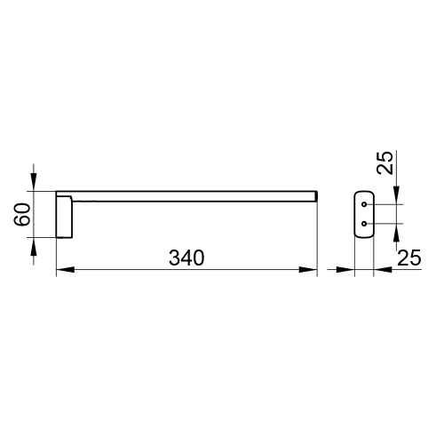 Immagine di Keuco EDITION 400 portasalviette singolo fisso P.34 cm, finitura cromo 11522010000