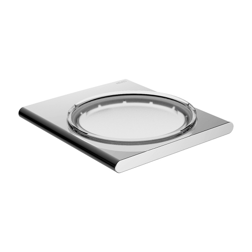 Immagine di Keuco EDITION 400 portasapone, completo di bacinella in cristallo satinato, finitura cromo 11555019000