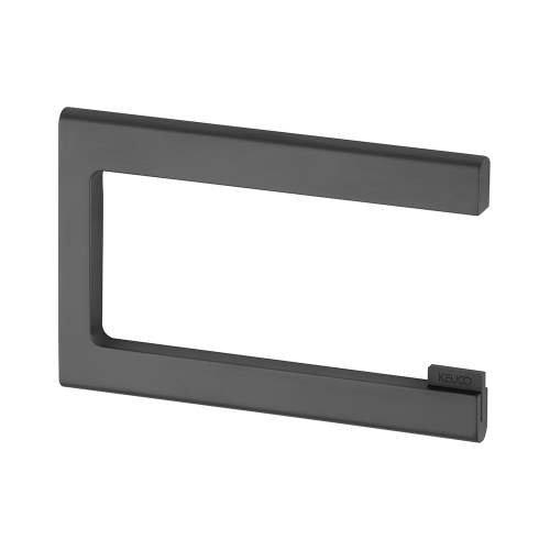 Immagine di Keuco EDITION 400 portarotolo aperto, per rotoli, per larghezza rotoli 10-12 cm, colore nero finitura spazzolato 11562130000