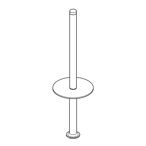 Immagine di Keuco asta completa di portascopino con coperchio, finitura cromo 11564014000