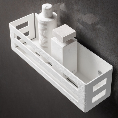 Immagine di Keuco Cestino doccia a parete, rimovibile, con fissaggio a scomparsa, con fessura per il drenaggio acqua e gancio integrato, colore bianco 24954510000