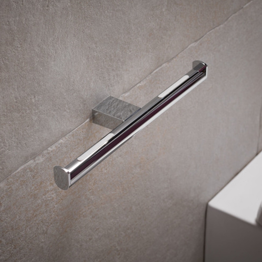 Immagine di Keuco PLAN portarotolo doppio, per larghezza rotoli 100-120 mm, finitura cromo 14963010003