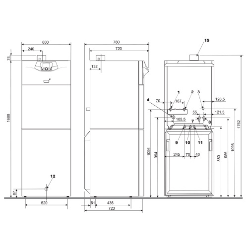 Immagine di Baxi POWER 32 SOLAR 160 Caldaia a condensazione a terra con accumulo 160 l e integrazione solare per riscaldamento e produzione istantanea di ACS A7213896