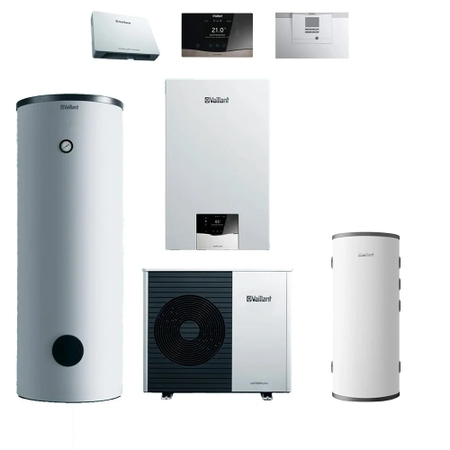 Immagine di Vaillant aroHYBRID 5-26 kW caldaia a condensazione ecoTEC plus VMW 26 CS/1-5, bollitore bivalente e pompa di calore 5 kW monoblocco R290 8000015938