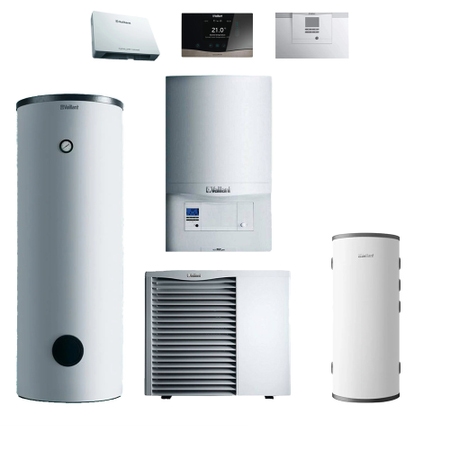 Immagine di Vaillant aroHYBRID 5-24 kW caldaia a condensazione ecoTEC pro VMW IT 236/5-3, bollitore monovolante e pompa di calore 5 kW monoblocco R410A 8000015936