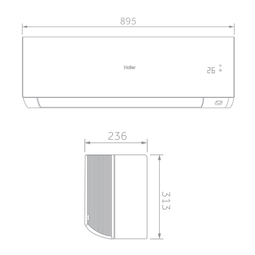 Immagine di Haier EXPERT Climatizzatore a parete dual split inverter Wi-Fi nero | unità esterna R32 9 kW unità interne 12000+12000 BTU 5U90S2SS5FA+AS[35|35]XCAHRA-MB