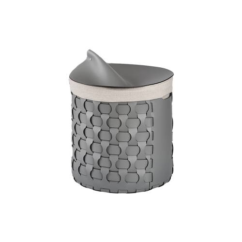 Immagine di Colombo Design ADJ DUBAI cestino porta biancheria H.40 cm, senza coperchio, colore esterno panna cotta e interno white 205016/10