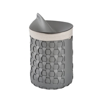 Immagine di Colombo Design ADJ DUBAI cestino porta biancheria H.57 cm, senza coperchio, colore esterno grey e interno black 205703/01