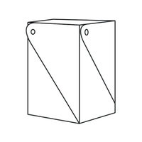 Immagine di Colombo Design ADJ MIU contenitore L.8 H.11 cm, per cosmetici, colore esterno panna cotta e interno white 10416/10