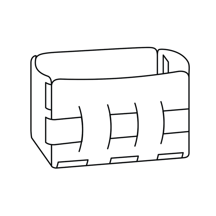 Immagine di Colombo Design ADJ cestino mini bottega L.19 P.12 cm, per organizzare piccoli spazi, colore esterno panna cotta e interno white 101216/10