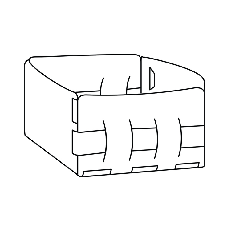 Immagine di Colombo Design ADJ cestino mini bottega L.19 P.19 cm, per organizzare piccoli spazi, colore esterno panna cotta e interno white 101916/10