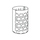 Colombo Design ADJ DUBAI cestino per bagno Ø 22 H.35 cm, colore esterno panna cotta e interno white 223516/10