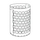 Colombo Design ADJ DUBAI cestino porta biancheria H.57 cm, senza coperchio, colore esterno panna cotta e interno white 205716/10