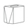 Colombo Design ADJ porta fazzoletti quadrato L.12 cm, con un set di fazzoletti Kneelex inclusi, colore esterno panna cotta e interno white 01516/10