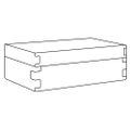 Immagine di Colombo Design ADJ SNOB scatola porta oggetti L.36 P.30 cm, colore esterno panna cotta e interno white 363016/10