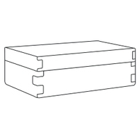 Immagine di Colombo Design ADJ SNOB scatola porta oggetti L.36 P.30 cm, colore esterno panna cotta e interno white 363016/10