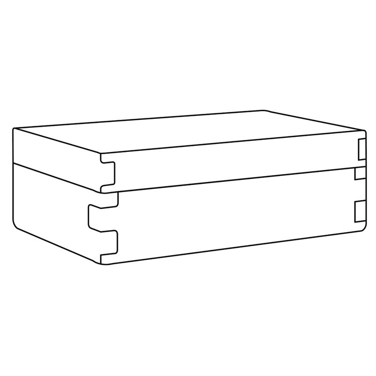 Colombo Design ADJ SNOB scatola porta oggetti L.36 P.30 cm, colore esterno panna cotta e interno white 363016/10