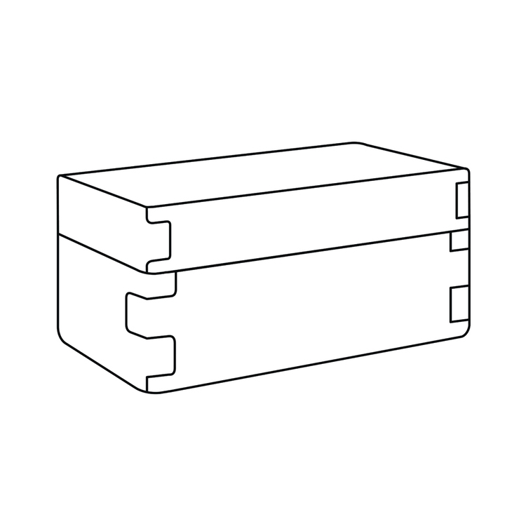 Immagine di Colombo Design ADJ SNOB scatola porta oggetti L.25 P.15 cm, colore esterno panna cotta e interno white 251516/10