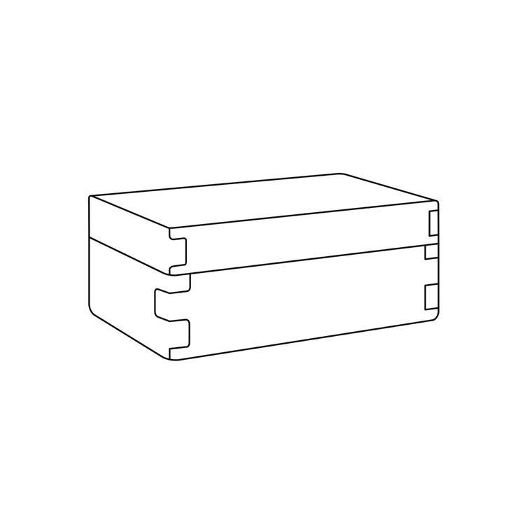 Immagine di Colombo Design ADJ SNOB scatola porta oggetti L.32 P.20 cm, colore esterno panna cotta e interno white 322016/10