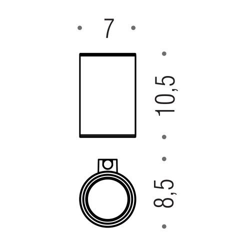 Immagine di Colombo Design MINI porta bicchiere, finitura cromo B4002CR