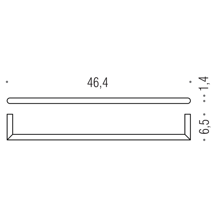 Immagine di Colombo Design MINI porta salviette L.46 cm, finitura cromo B4010CR