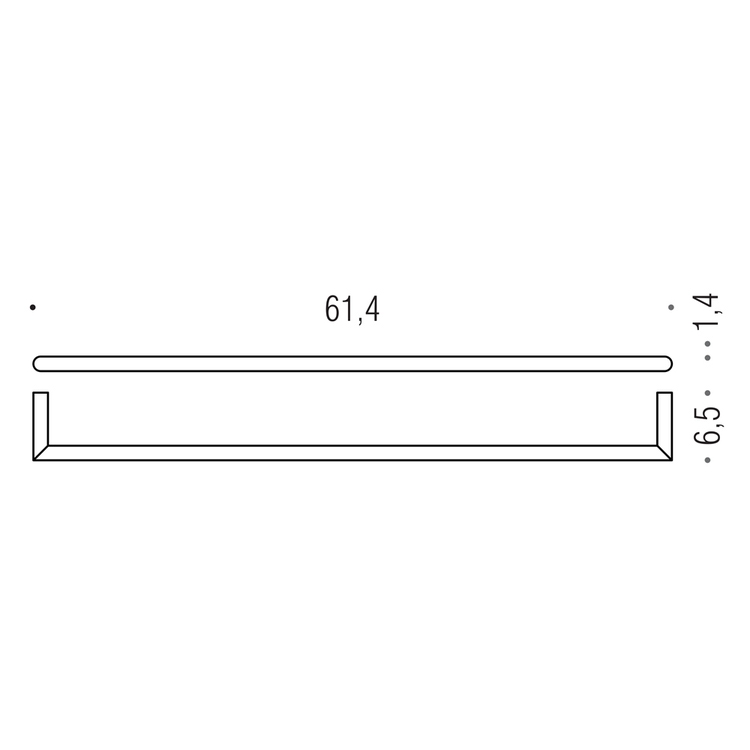 Colombo Design MINI porta salviette L.61 cm, finitura cromo B4011CR