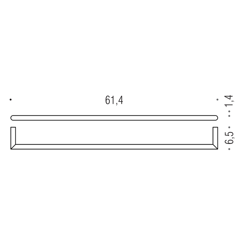 Immagine di Colombo Design MINI porta salviette L.61 cm, finitura cromo B4011CR