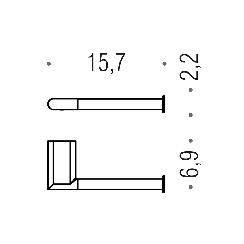 Immagine di Colombo Design MINI porta rotolo destro, finitura cromo B4008DCR