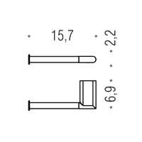 Immagine di Colombo Design MINI porta rotolo sinistro, finitura cromo B4008SCR