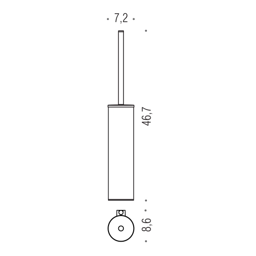 Immagine di Colombo Design MINI porta scopino, finitura cromo B4007CR