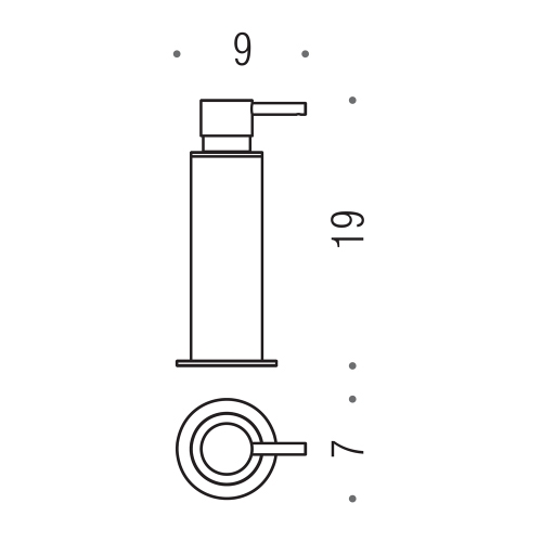 Immagine di Colombo Design MINI spandisapone da appoggio, da 0,15 l, finitura cromo W4980CR