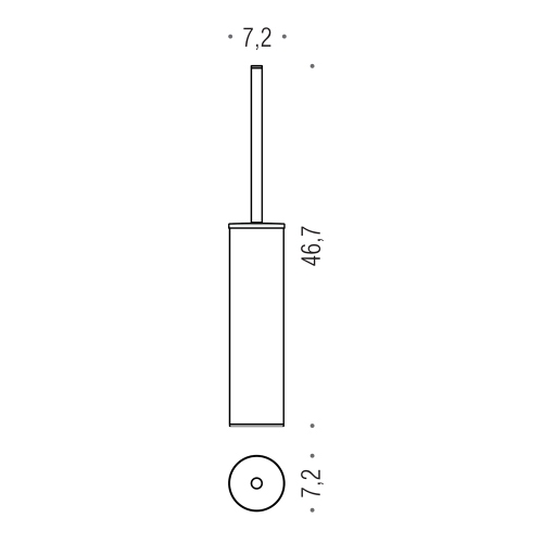 Immagine di Colombo Design MINI porta scopino da appoggio, colore nero finitura opaco B4006NM