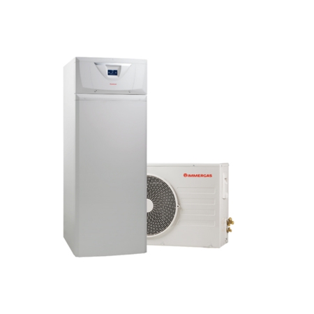 Immagine di Immergas MAGIS HERCULES PRO MINI 6 Pompa di calore aria-acqua monofase con unità motocondensante esterna e unità interna a basamento con accumulo ACS da 180 litri 3.034093