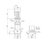 Immagine di Grundfos CR 10-6 A-A-A-E-HQQE Pompa centrifuga verticale multistadio con porte di aspirazione e scarico sullo stesso livello, 6 giranti 96500984