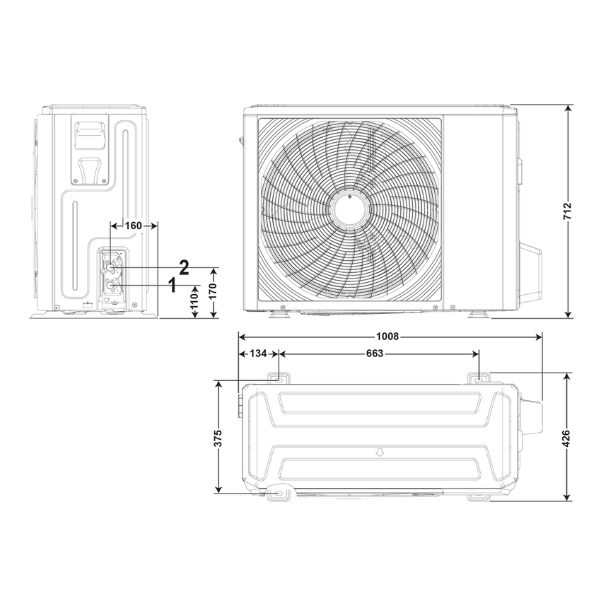 Immagine di Baxi ALYA 6 MR pompa di calore aria-acqua splittata Inverter a parete 6 kW monofase A7799991