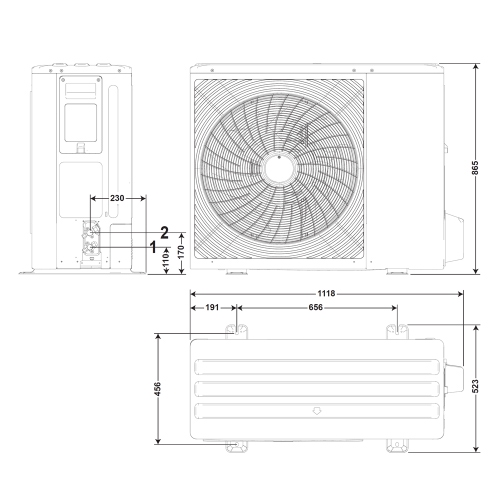 Immagine di Baxi CSI IN 10 ALYA H WI-FI sistema ibrido con integrazione caldaia (24 kW), pompa di calore monofase 10 kW, bollitore 150 litri, e pannello di comando remoto  A7818085+A7799993