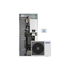 Immagine di Baxi CSI IN 8 ALYA H WI-FI sistema ibrido con integrazione caldaia (24 kW), pompa di calore monofase 8 kW, bollitore 150 litri, e pannello di comando remoto  A7818085+A7799992