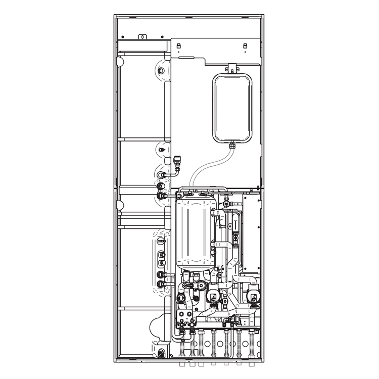 Immagine di Baxi ALYA 8-10 E WI-FI modulo per sistemi ad incasso con integrazione solo elettrica, con bollitore 150 litri, senza pompa di calore A7818082