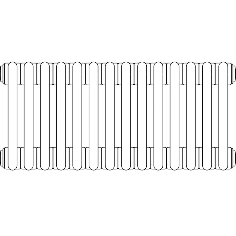 Immagine di Irsap TESI 6 radiatore per sostituzione A, 14 elementi H.86,5 L.63 P.22 cm, colore bianco finitura lucido RT608651401IRNON01