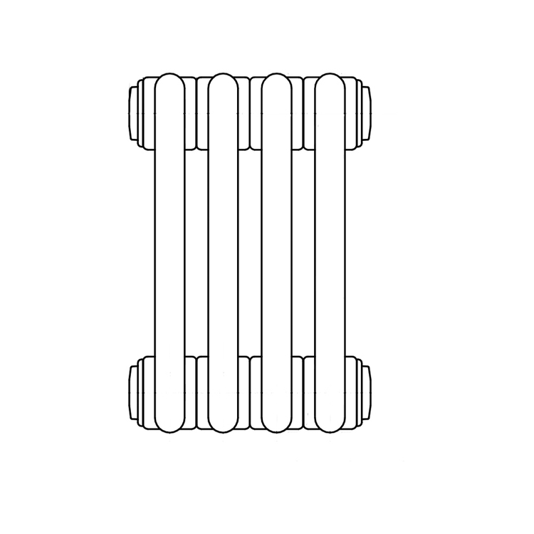 Irsap TESI 6 radiatore per sostituzione A, 4 elementi H.86,5 L.18 P.22 cm, colore bianco finitura lucido RT608650401IRNON01