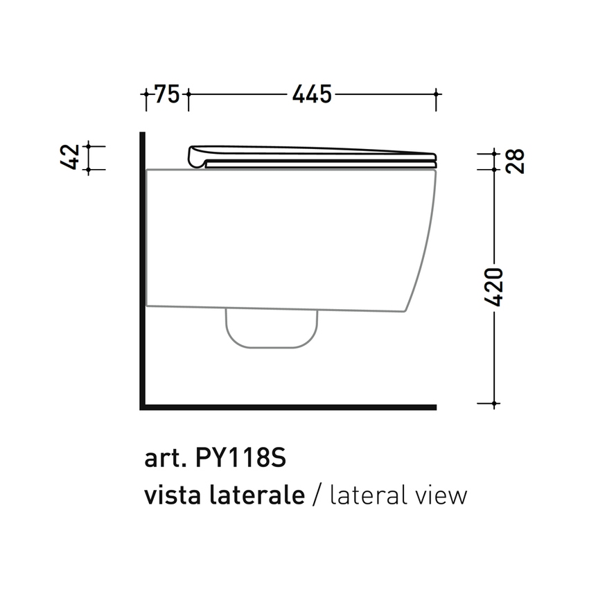 Immagine di Flaminia PLAY coprivaso slim in termoindurente, a discesa rallentata, con cerniere a sgancio rapido, colore terracotta finitura lucido PYCW05TC