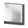 Duravit QATEGO armadietto a specchio L.80 cm, con 2 ante e 2 ripiani, colore grigio grafite finitura opaco QA7151049490000