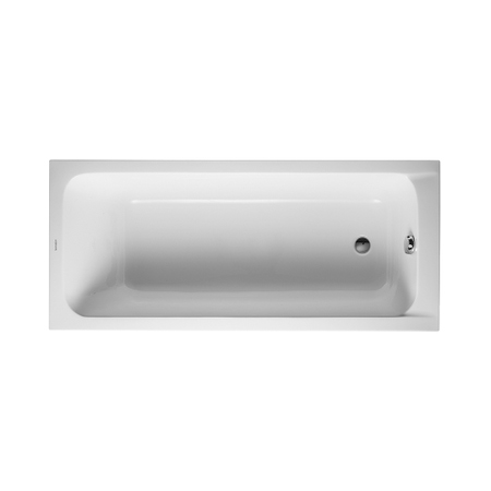 Immagine di Duravit D-CODE vasca rettangolare L.170 cm, da incasso, con uno schienale inclinato, scarico nella zona piedi, colore bianco 700100000000000
