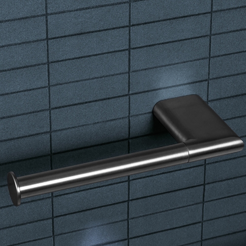 Immagine di Colombo Design MINI porta rotolo sinistro, colore nero finitura opaco B4008SNM