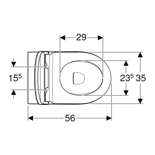 Immagine di Geberit ICON set sanitari a pavimento, vaso RIMFREE, con sedile a chiusura ammortizzata, bidet monoforo con troppopieno, colore bianco finitura lucido 502.383.00.1+502.384.00.1