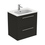 Immagine di Ideal Standard soluzione bagno completo, sanitari sospesi, lavabo con mobile 60 cm, doccia rettangolare 100x70, colore nero finitura opaco, rubinetteria colore nero finitura opaco SING8